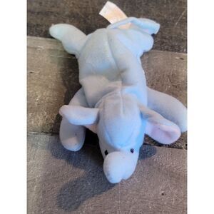 Beanie Baby‎ 1993 as is Blue Elephant plush stuffed animal toy figure